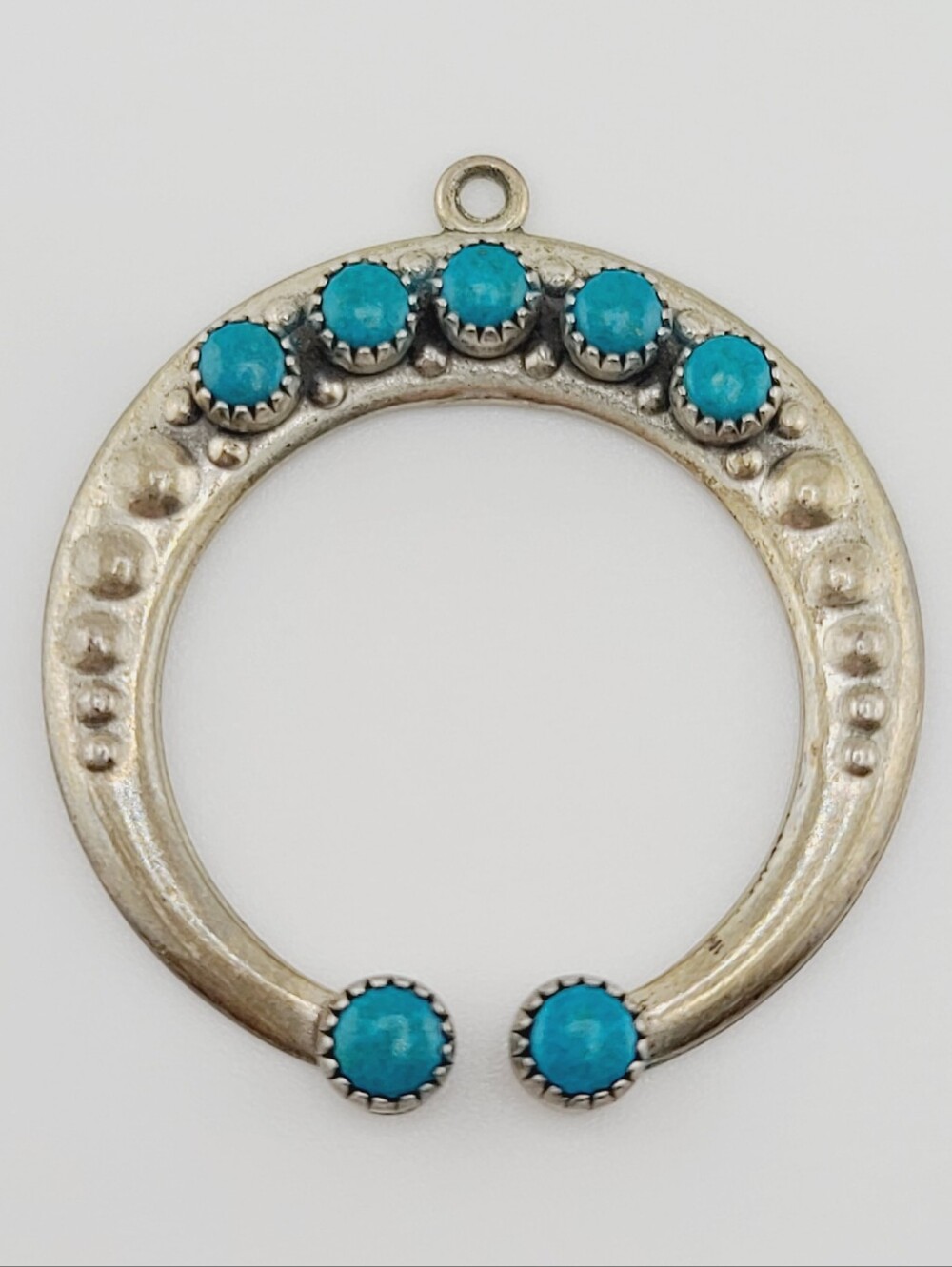 1950-60's Artisan "Naja" Sleeping Beauty Turquoise Cabochons & Raised Raindrops!